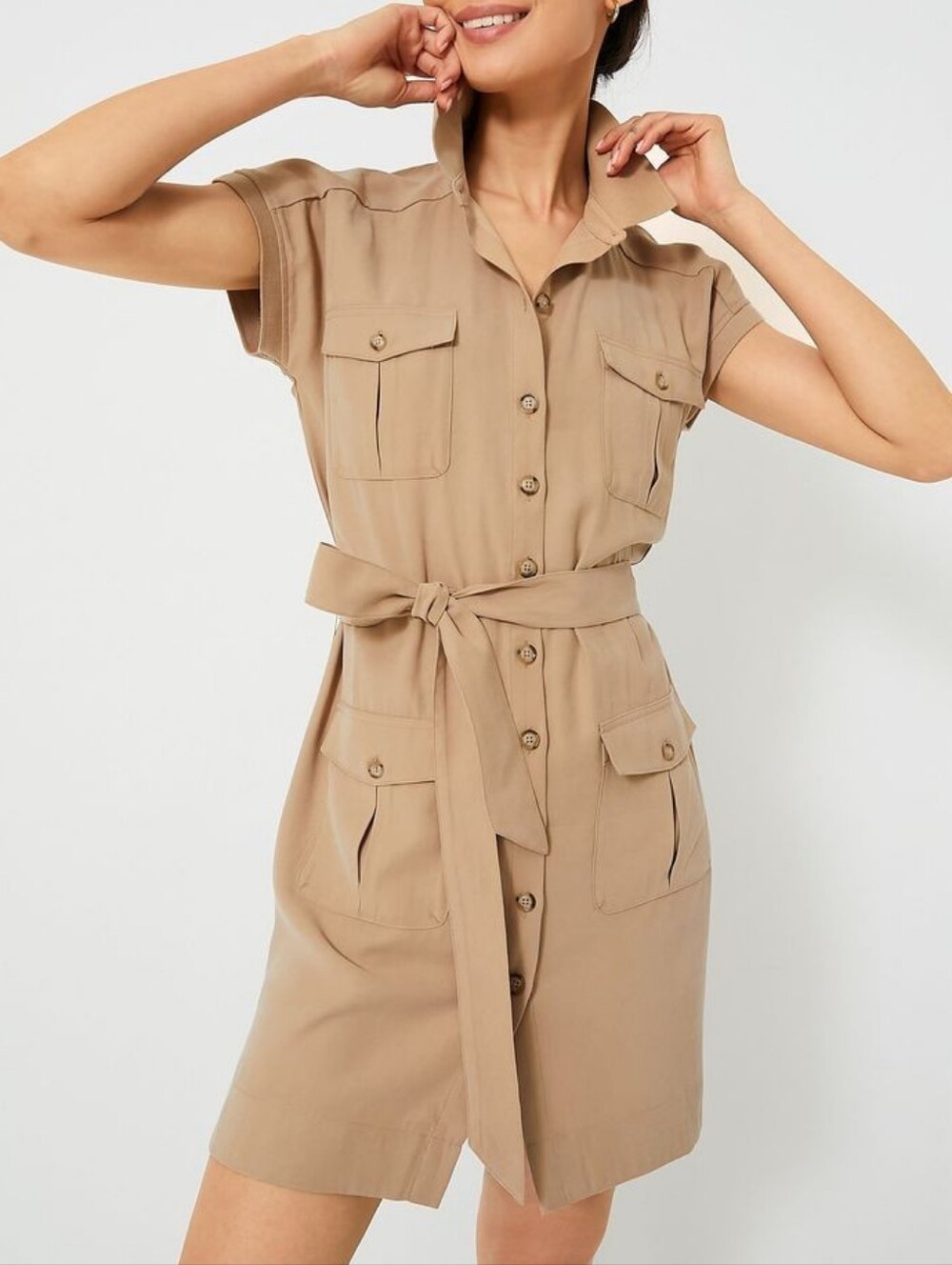 Tuckernuck Khaki Hugo Utility Dress Size Small